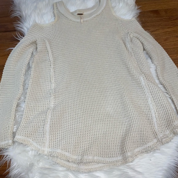 Free People Sweaters - Free People Waffle Knit Shoulder Cut Out
